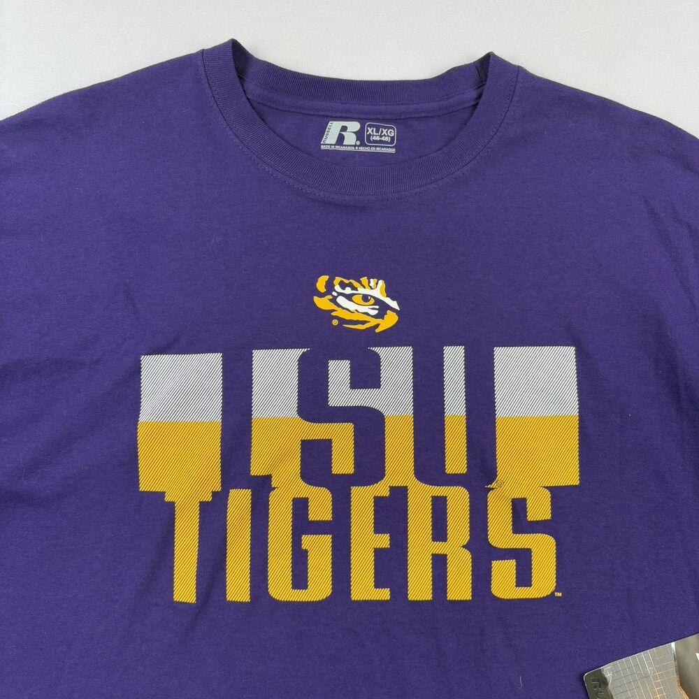 LSU Tigers T Shirt New With Tag Mens XL Purple Short Sleeve Louisiana State